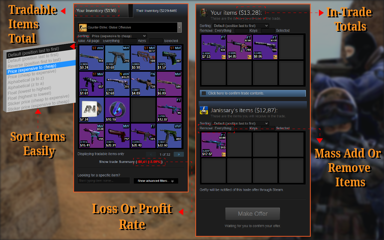 Trade offers Trade offers