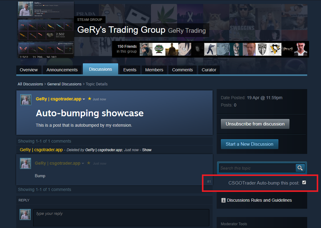 Autobumping example screenshot Autobumping example screenshot
