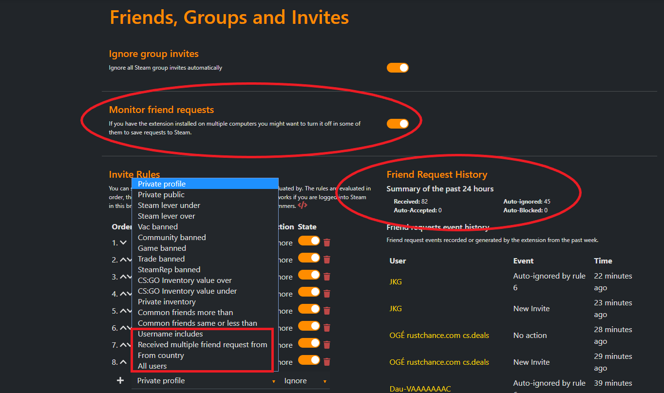 Friends, groups and invites Friends, groups and invites